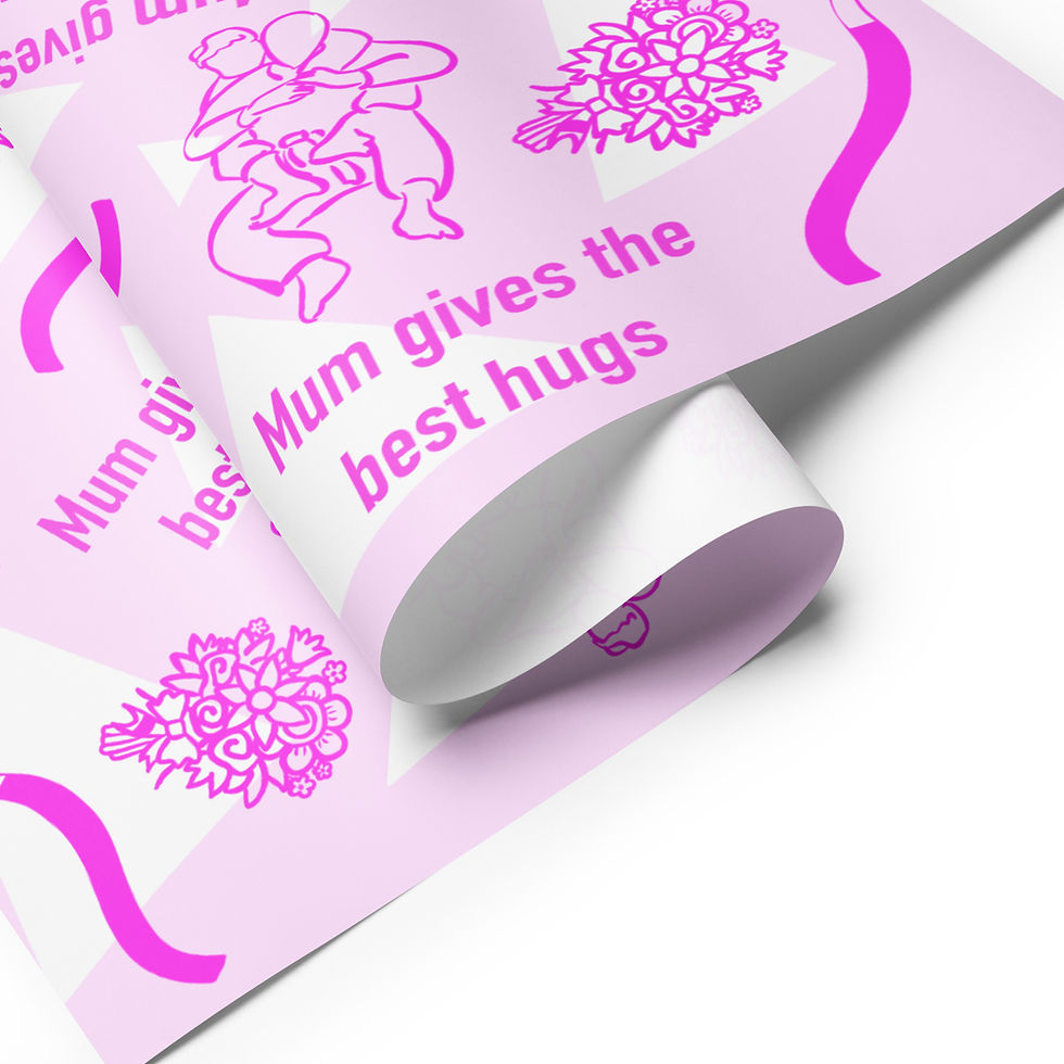 Thumbnail: BJJ Mothers Day Wrapping paper sheets (MUM - multicolour)