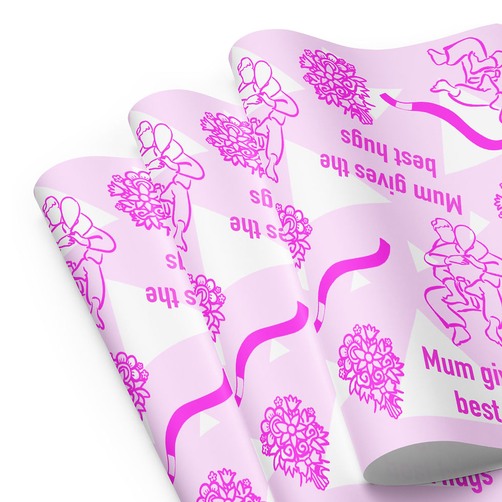 Thumbnail: BJJ Mothers Day Wrapping paper sheets (MUM - Pink)