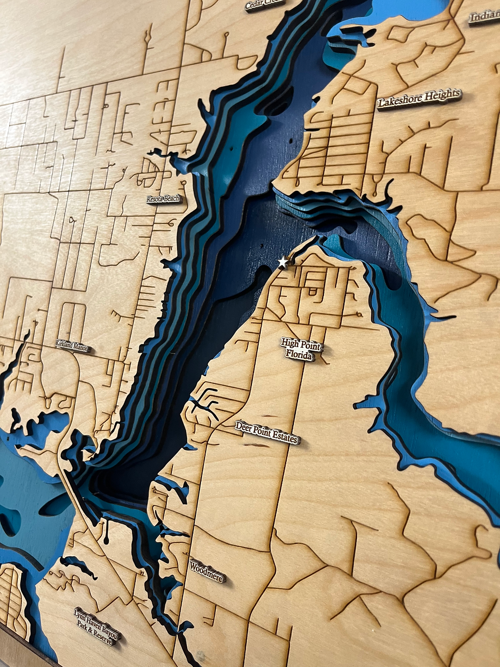 Thumbnail: Wood Map- Deer Point Lake , Florida