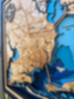 Thumbnail: Wood Map - Pensacola Bay , Florida