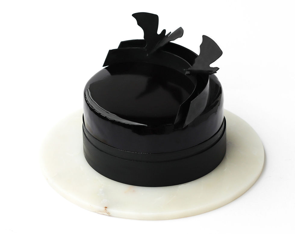 Halloween Dark Chocolate Cake with Brown Butter