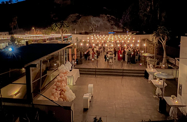 seven degrees laguna beach wedding venue luxury dj elegant events djs outdoor terrace string lights