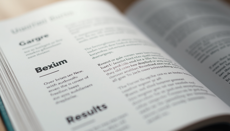 Close-up of a clean, minimal portfolio project page showing project details and results