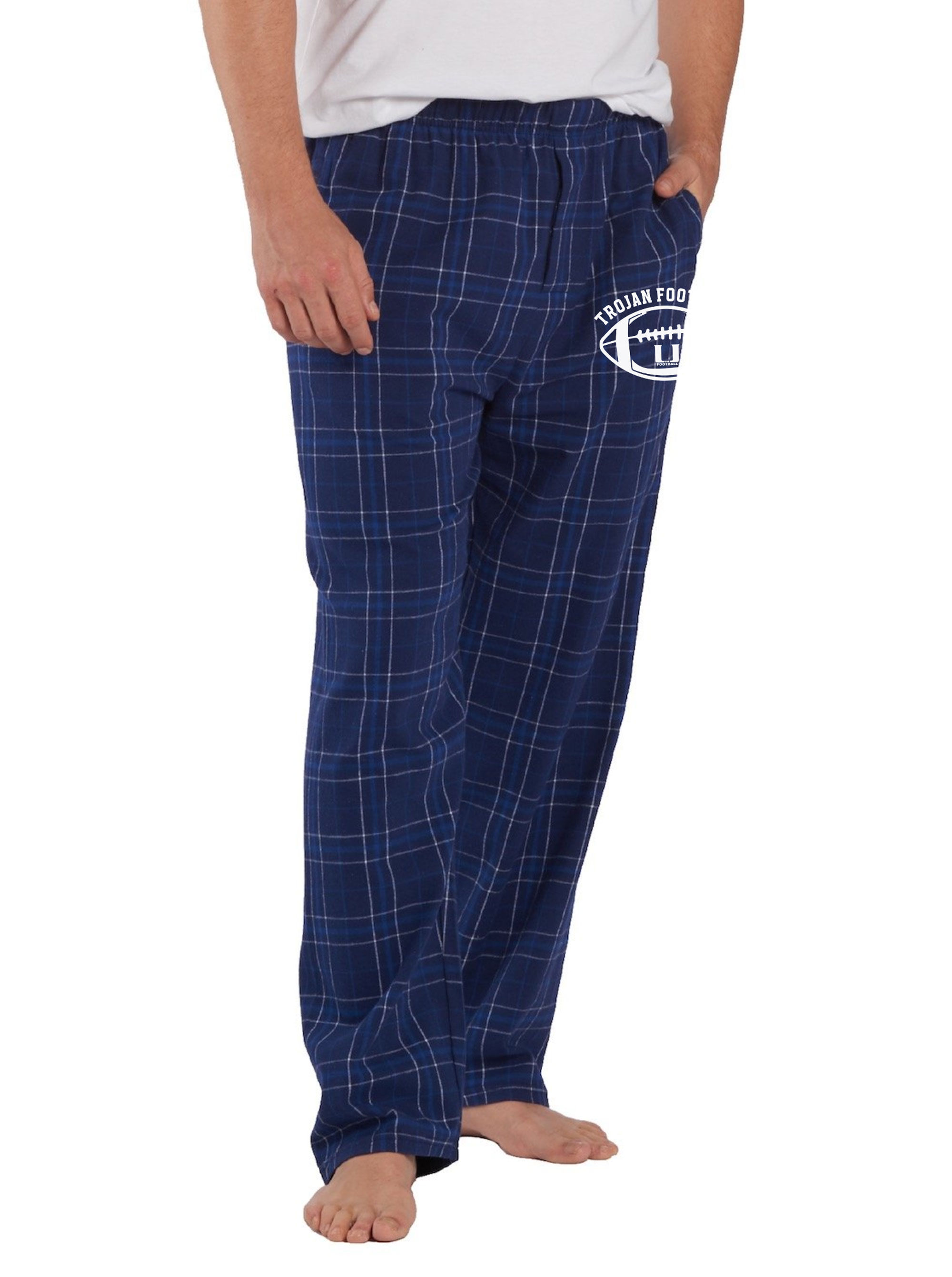 Trojan Football Flannel Pajama Pants - Navy