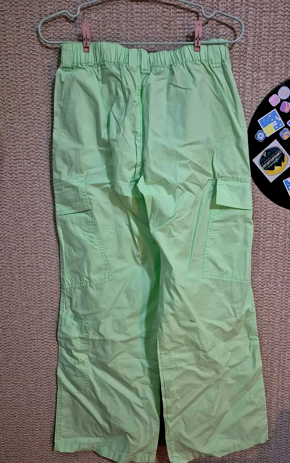 Thumbnail: Light Green Parachute Cargo Pants