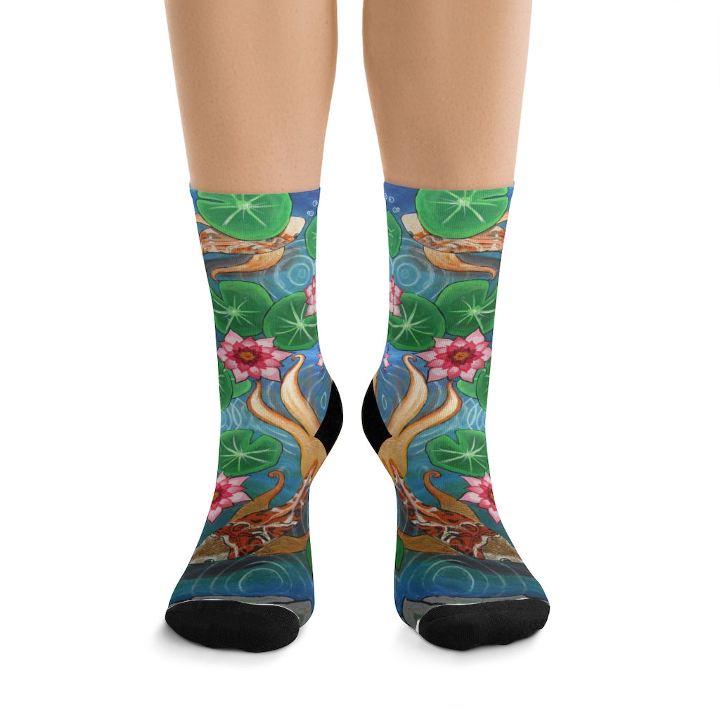 Koi Pond DTG Socks