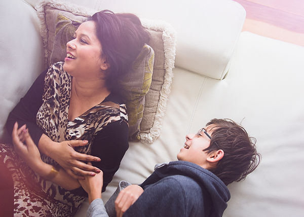 Mother And Child Relaxing