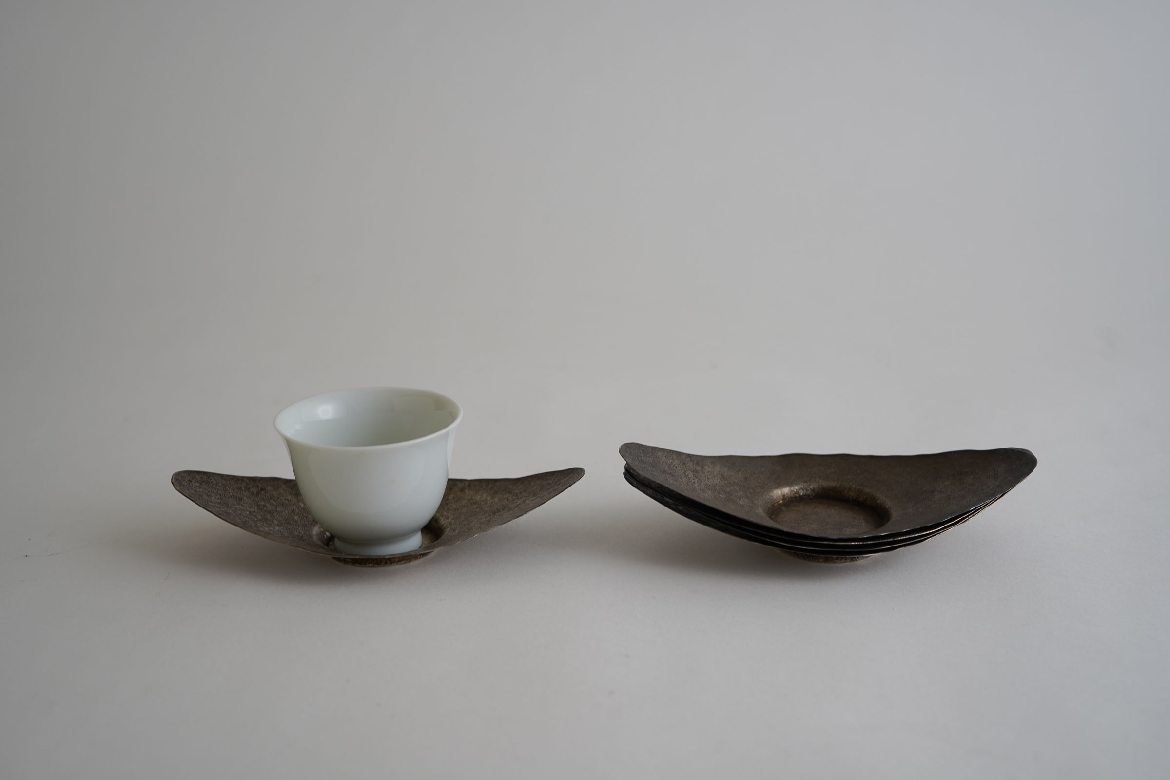 【古道具】茶托・シルバー