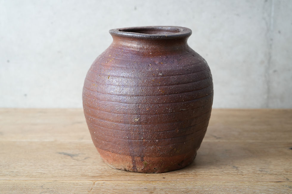 江戸中期 古越前 壺 越前焼 壷 置物 骨董品 種壺 コレクション アンティーク 古道具】古越前 壺 1054 | tokinokumo