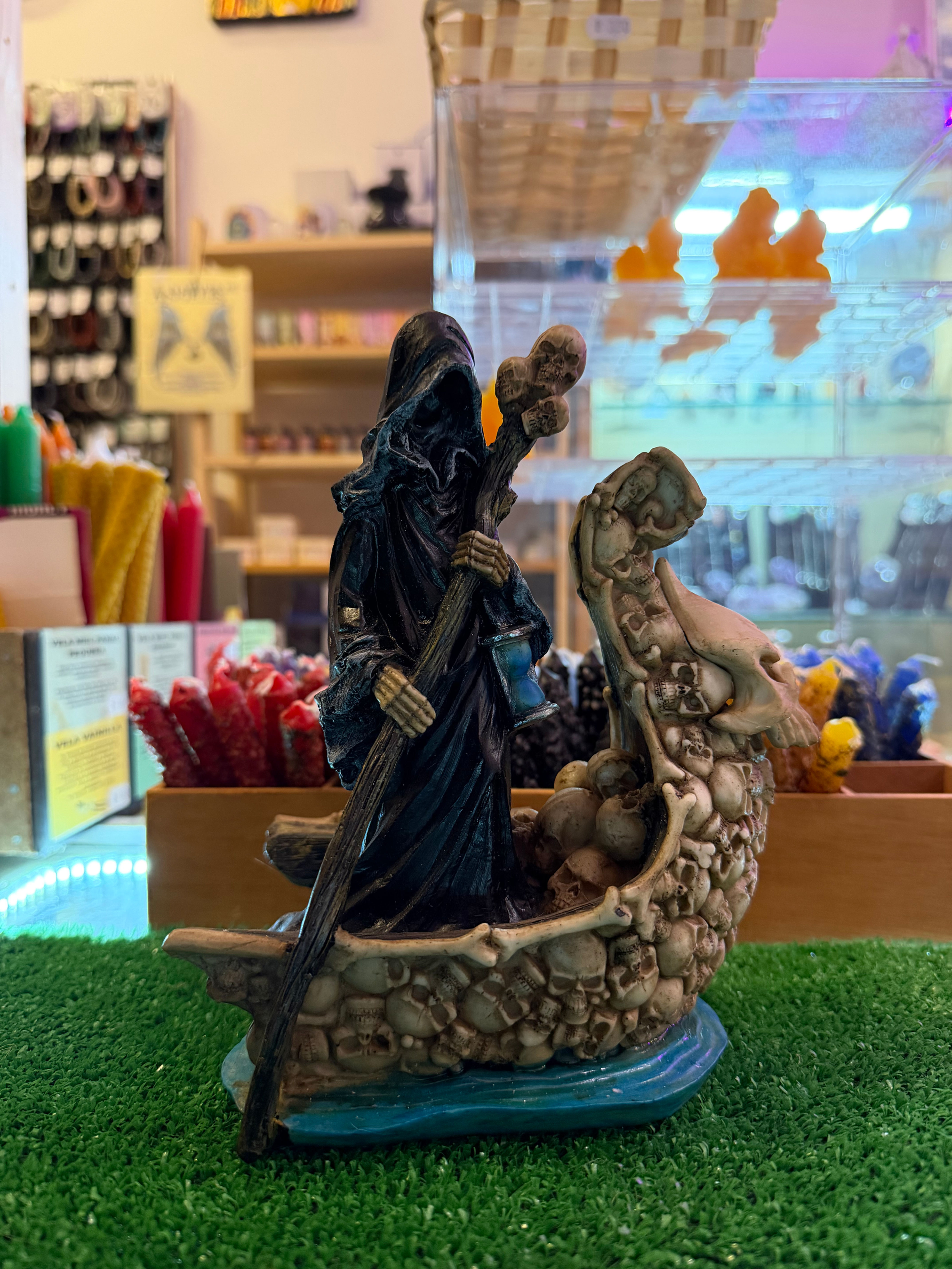 FIGURA SANTA MUERTE BARCA