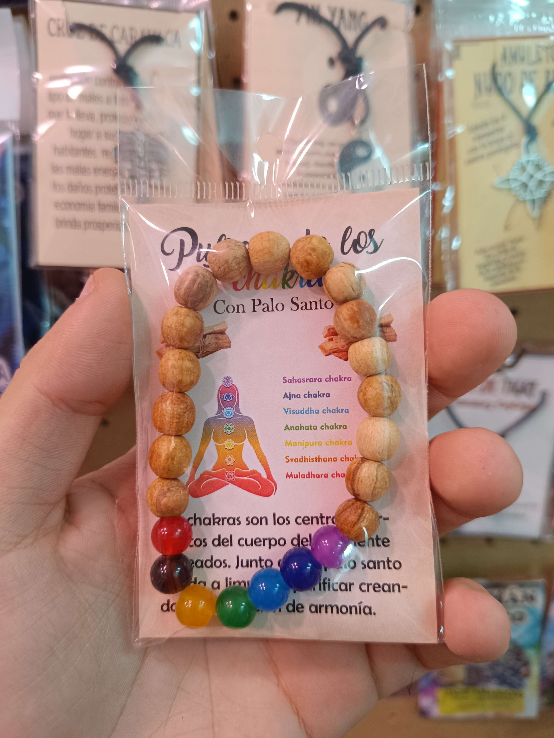 PULSERA PALO SANTO 7 CHAKRAS 