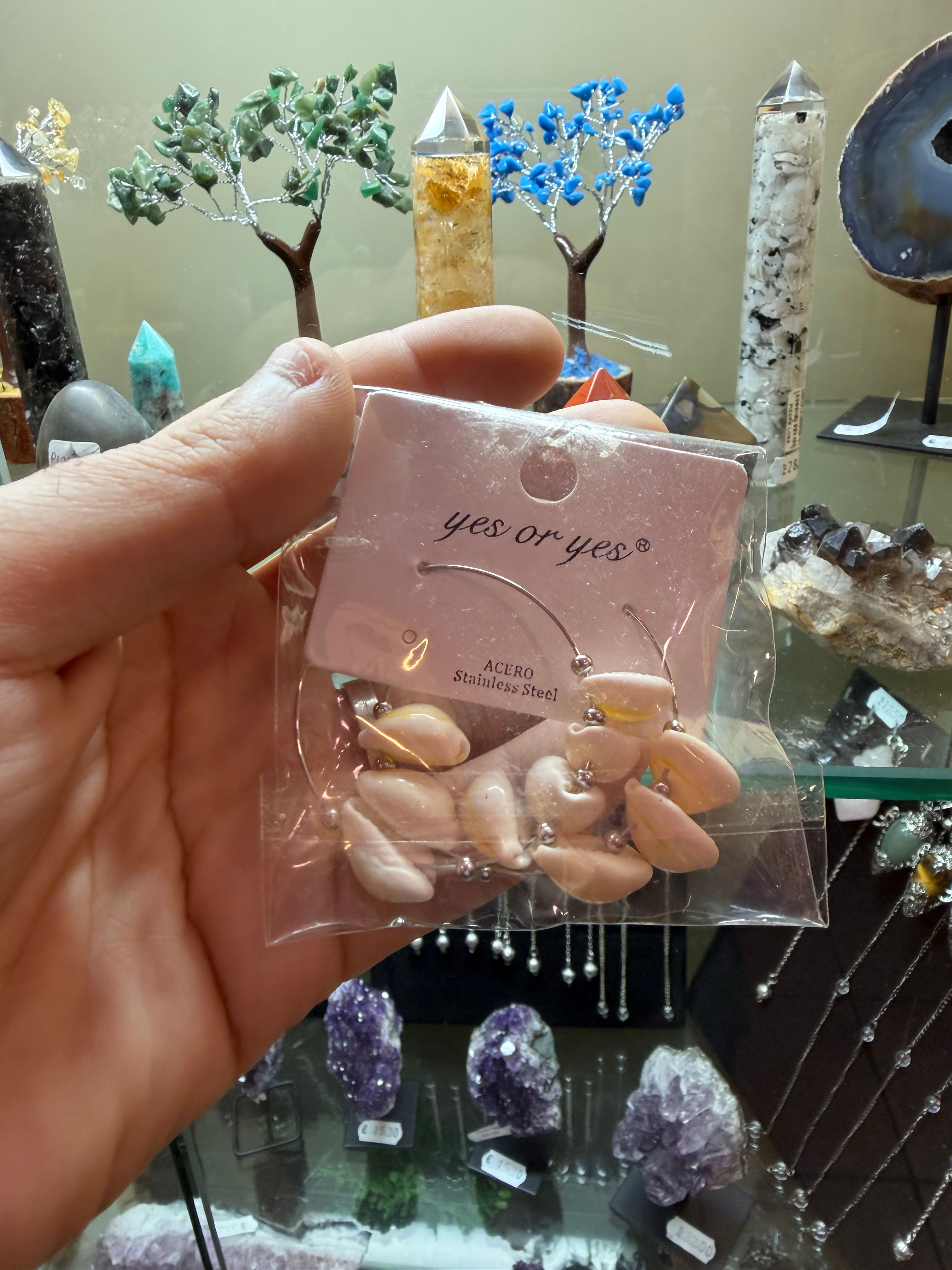 PENDIENTES ACERO Y CAURI