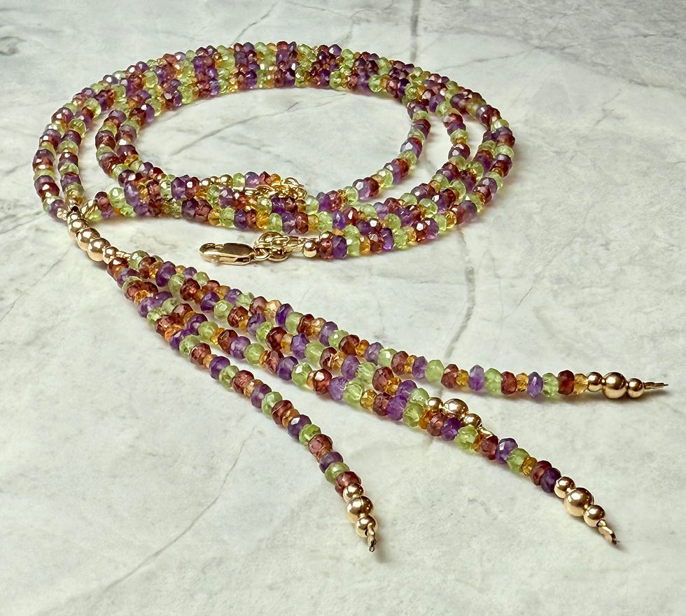 Thumbnail: Gem Tassels Necklace