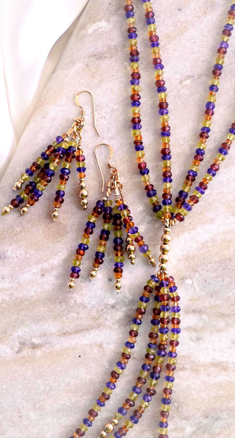 Thumbnail: Gem Tassels Necklace