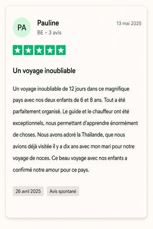 Avis voyageurs Thailande évasion Agence de voyage Thailande