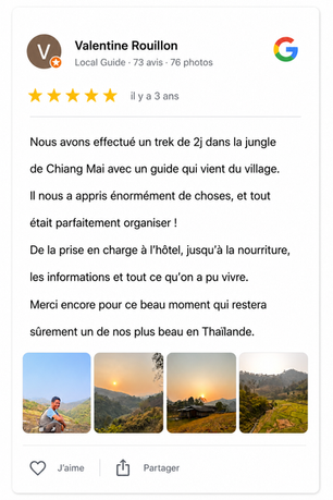 Avis voyageurs Thailande évasion Agence de voyage Thailande
