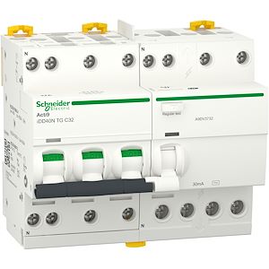 Schneider Electric Acti9 iDD40N - Disj. dif. tête de grp - 3P+N 32A - C - 6000A/