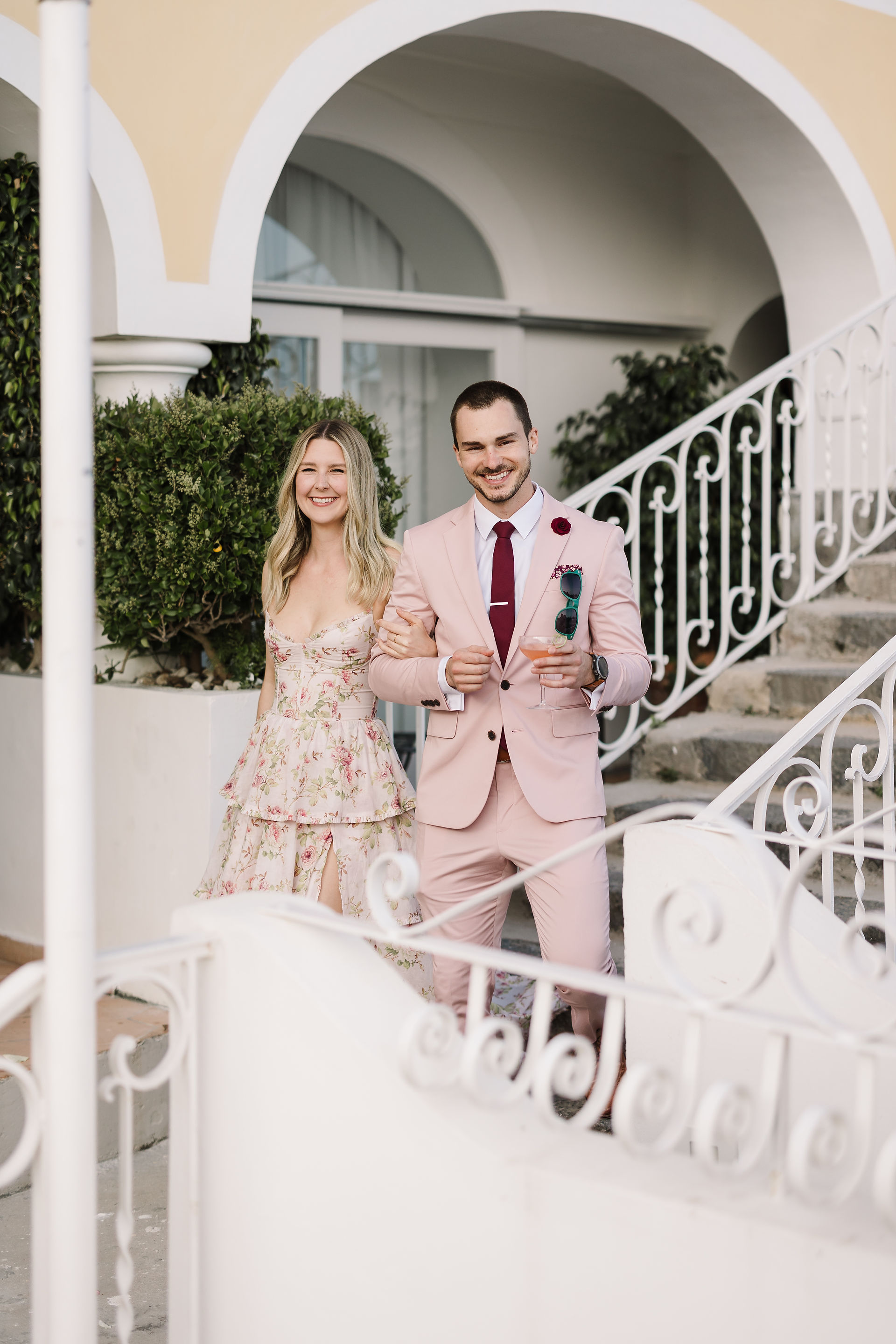 wedding guests smiling