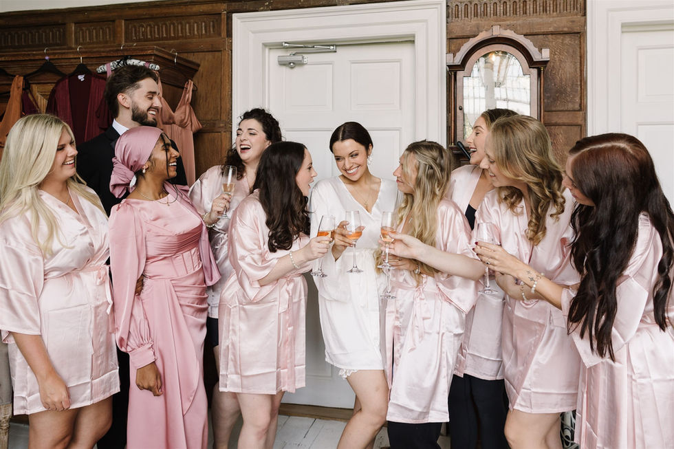 bridal party natural group photo