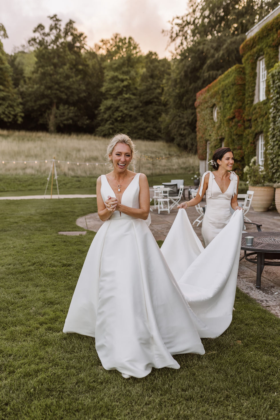candid wedding photo of bride