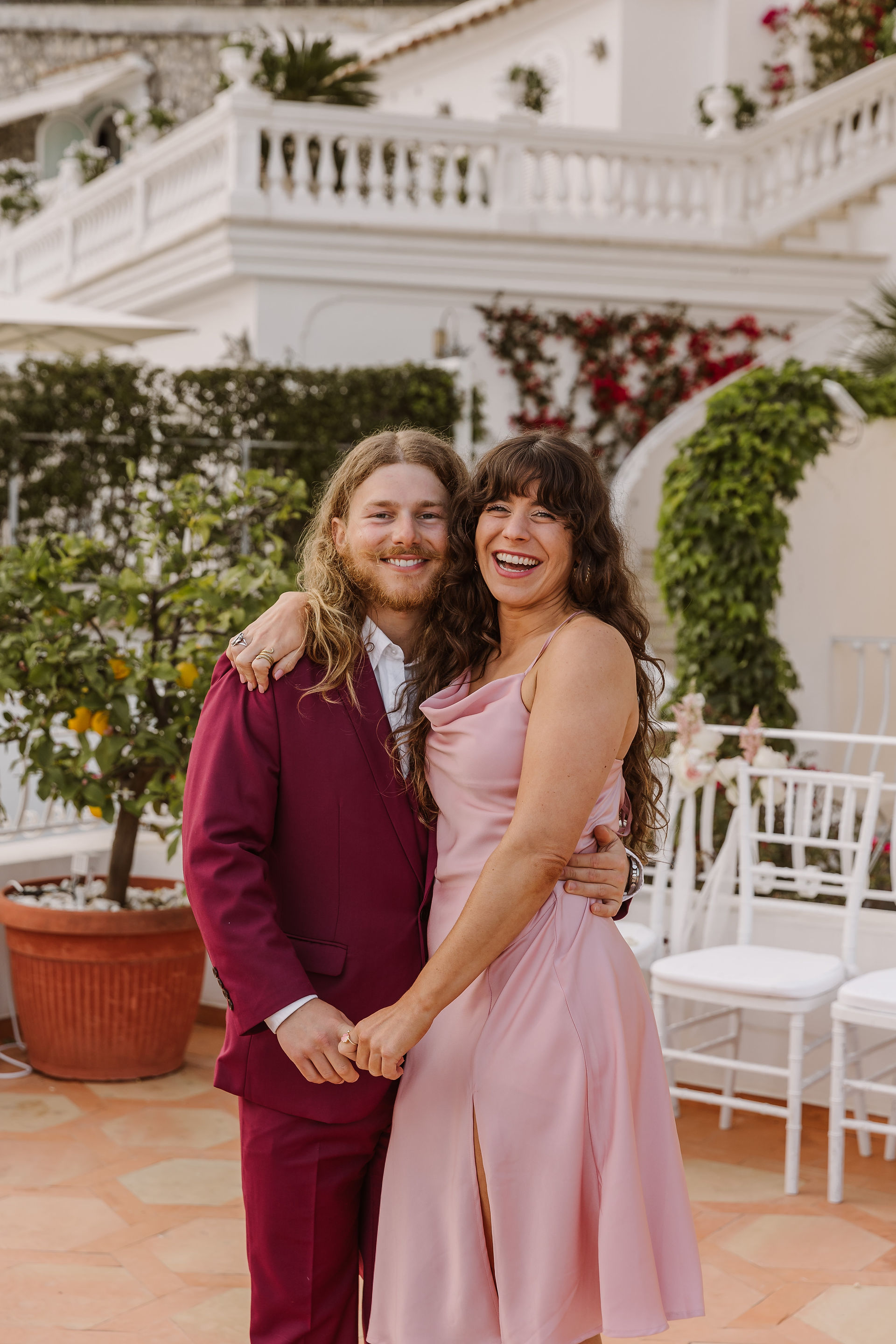 wedding guest couple