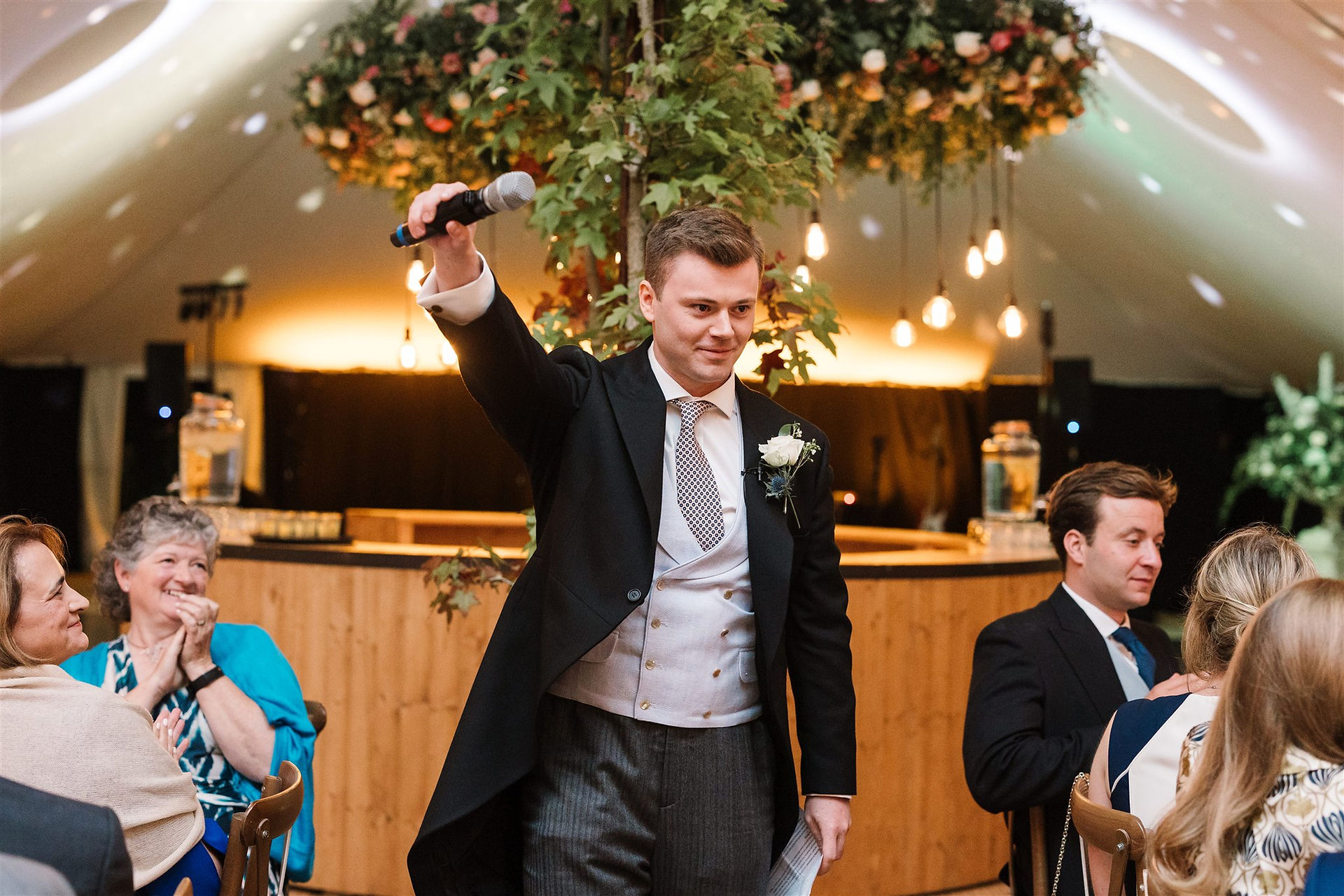 groom doing his speech