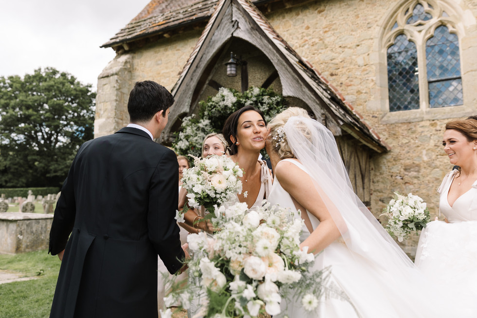 candid photo of wedding guests