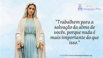 17.12.2025 | "Trabalhem para a salvação da alma de vocês, porque nada é mais importante do que isso." "