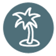 Palma Ícone da árvore - Teal