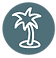 Palma Ícone da árvore - Teal
