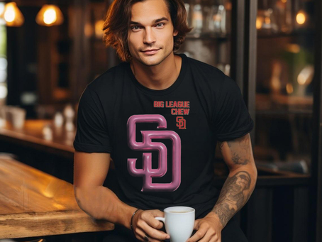 New Era Navy San Diego Padres Big League Chew T Shirt