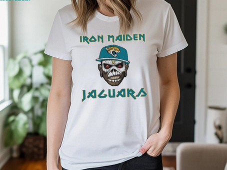 Jacksonville Jaguars Iron Maiden Rock Band T Shirt