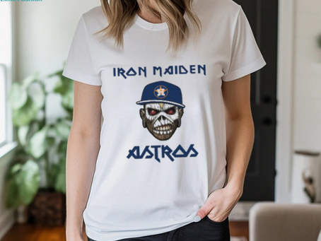 Houston Astros Iron Maiden Rock Band Music T Shirt