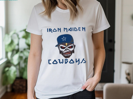 NFL Dallas Cowboys Iron Maiden Rock Band T Shirt