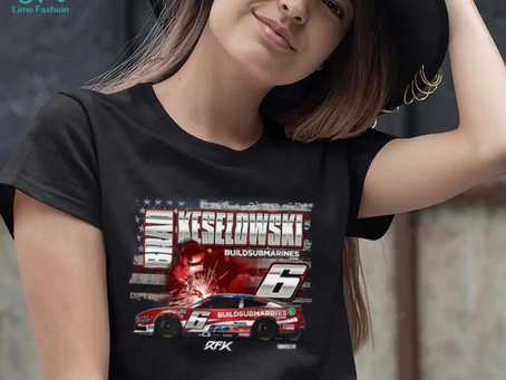 Brad Keselowski Checkered Flag Sports Build Submarines.com Patriotic Car T Shirt