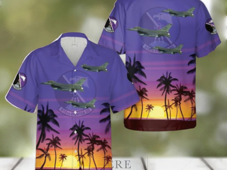US Air Force 510th Fighter Squadron F 16C Hawaiian Shirt Beach Shirt For Men Women
