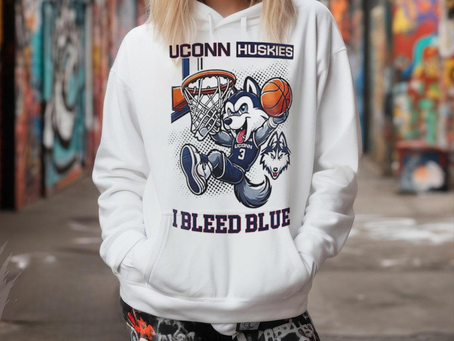 Uconn Huskies 2024 Basketball National Champions Mascot I Bleed Blue Shirt