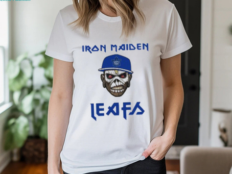 NHL Toronto Maple Leafs Iron Maiden Rock Band T Shirt