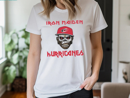 Carolina Hurricanes Iron Maiden Rock Band T Shirt