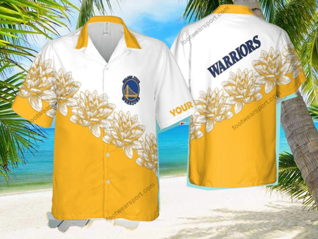Custom Name NBA Golden State Warriors Best Logo 3D Hawaiian Shirt Flower For Men And Women