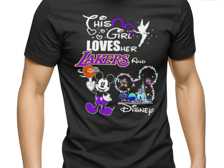 Mickey mouse this girl loves her Lakers and Disney shirt