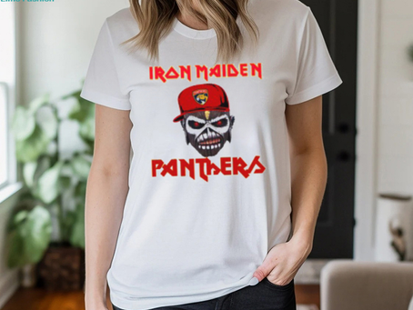 NHL Florida Panthers Iron Maiden Rock Band T Shirt