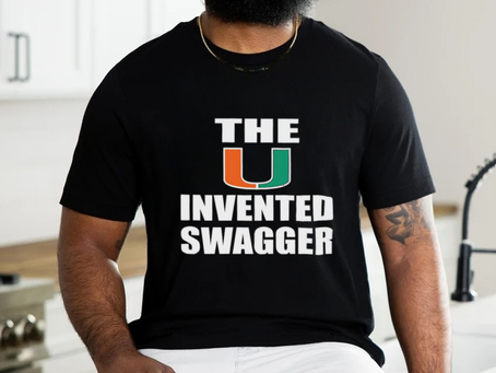 The invented swagger Miami Hurricanes logo shirt