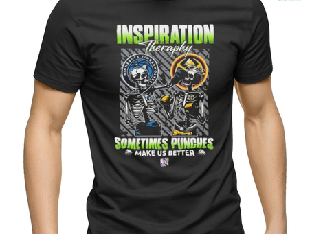 Skeletons Minnesota Timberwolves Inspiration Theraphy Sometimes Punches Make Us Better Shirt