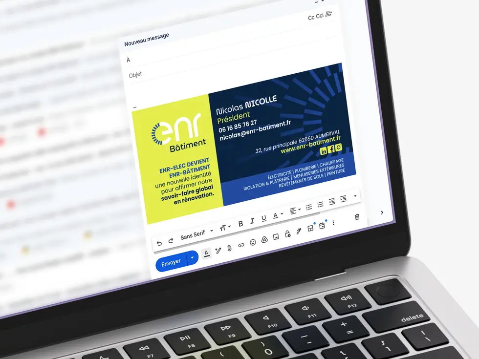 Signature de mail ENR Bâtiment
