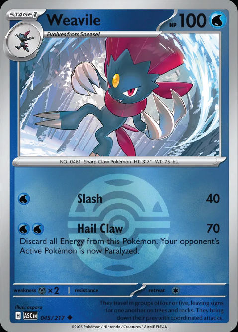 Thumbnail: Ascended Heroes - Weavile - 045/217