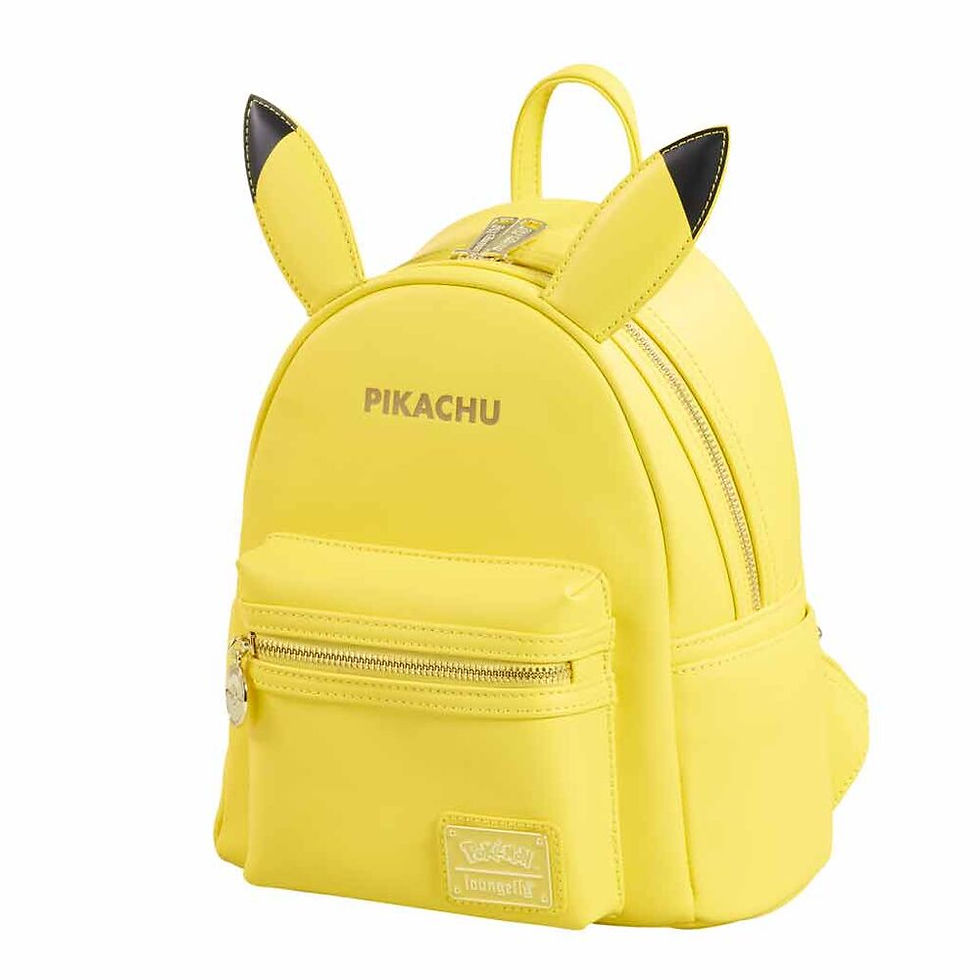 Pikachu backpack, yellow, with ears