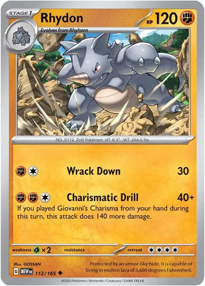 Dusclops card: Wreck Down, Charismatic Drill
