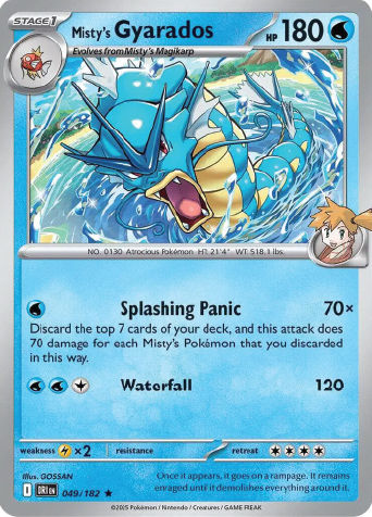 Pokemon card: Lapras using Splashing Panic and Waterfall