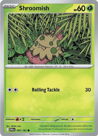Smoliv Pokemon card: Rolling Tackle 30